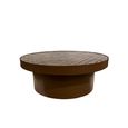 Brix Tylo Coffee Table - Round - Low - Camel - Ceramic and Metal