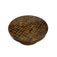 Brix Tylo Coffee Table - Round - Low - Camel - Ceramic and Metal