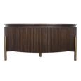 Luxor Brushed Brass Ribbed Small Round Coffee Table