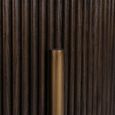 Luxor Brushed Brass Ribbed Small Round Coffee Table