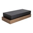 Cambon Dark Oak and Brass Layered Coffee Table