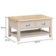 Windermere Painted Storage Coffee Table - Oyster Grey