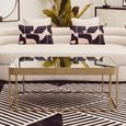 Ella Coffee Table - Mirrored with Gold Metal
