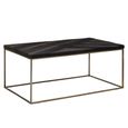 Aris Coffee Table - Black Acacia Wood with Gold Base