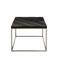Aris Coffee Table - Black Acacia Wood with Gold Base