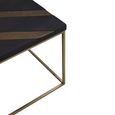 Aris Coffee Table - Black Acacia Wood with Gold Base