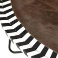 Artisan Coffee Table - Round - Brown Acacia Wood - with Metal Hairpin Legs