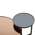Cercle Coffee Table - 2 Tier - Round - Smoked Mirrored