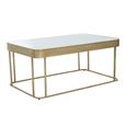 Ella Coffee Table - Mirrored with Gold Metal
