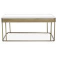Ella Coffee Table - Mirrored with Gold Metal