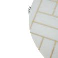 Eva Coffee Table - Round - White Marble with Silver Metal