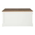 Hardwick Coffee Table - Square - White Wood - 6 Drawer