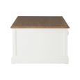 Hardwick Coffee Table - White Wood - 3 Drawer - Low
