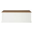Hardwick Coffee Table - White Wood - 3 Drawer - Low