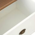 Hardwick Coffee Table - White Wood - 3 Drawer - Low