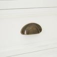 Hardwick Coffee Table - White Wood - 3 Drawer - Low