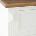 Hardwick Coffee Table - White Wood - 3 Drawer - Low