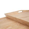 Holland Coffee Table - Oak and Silver Metal