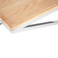Holland Coffee Table - Oak and Silver Metal