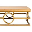 Jana Coffee Table - Square - Oak and Gold Metal