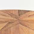 Jodi Coffee Table - Round - Elm Wood and Gold Metal