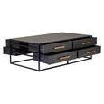 Judd Coffee Table - Black Oak - 4 Drawer