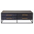 Judd Coffee Table - Black Oak - 4 Drawer