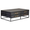 Judd Coffee Table - Black Oak - 4 Drawer