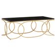 Kia Coffee Table - Black Marble with Gold Metal
