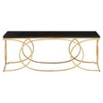 Kia Coffee Table - Black Marble with Gold Metal