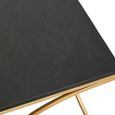 Kia Coffee Table - Black Marble with Gold Metal