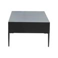 Luxor Coffee Table - Black and Grey Pine Wood - 2 Drawer