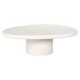 Bloomstone White Lime Plaster Curved Coffee Table