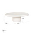 Bloomstone White Lime Plaster Curved Coffee Table