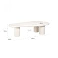 Bloomstone White Lime Plaster Curved Large Coffee Table