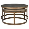 Bloomville Shagreen Top Round 2 Tier Coffee Tables