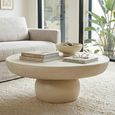 Brix Dune Coffee Table - Round - Low - Sandy - Concrete