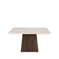 Brix Bottecino Coffee Table - Square - Chestnut - Ceramic and Mango Wood