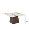 Brix Bottecino Coffee Table - Square - Chestnut - Ceramic and Mango Wood