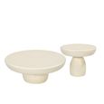 Brix Dune Coffee Table - Round - Low - Sandy - Concrete