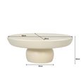 Brix Dune Coffee Table - Round - Low - Sandy - Concrete