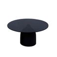Brix Isa Coffee Table - Round - Black - Glass and Metal