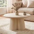 Brix Clubs Coffee Table - Round - Sandy - Concrete