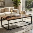 Brix Dion Emperador Coffee Table - Brown - Marble and Metal