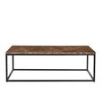 Brix Dion Emperador Coffee Table - Brown - Marble and Metal