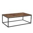 Brix Dion Emperador Coffee Table - Brown - Marble and Metal