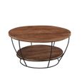 Brix Evan Coffee Table - Round - Large - Natural - Mango Wood and Metal