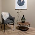 Brix Evan Coffee Table - Round - Small - Natural - Mango Wood and Metal