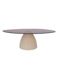 Brix Mylon Coffee Table - Abstract - Large - Off White - Glass and Metal