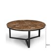 Brix Senna Emperador Coffee Table - Round - Small - Brown - Marble and Metal